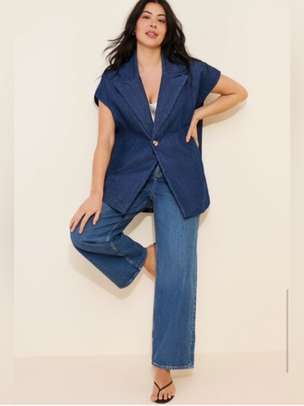Dhruv Kapoor Oversized Boyfriend Denim Vest Size XS